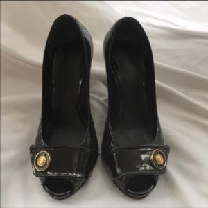 Tory Burch Peep Toe Wedges